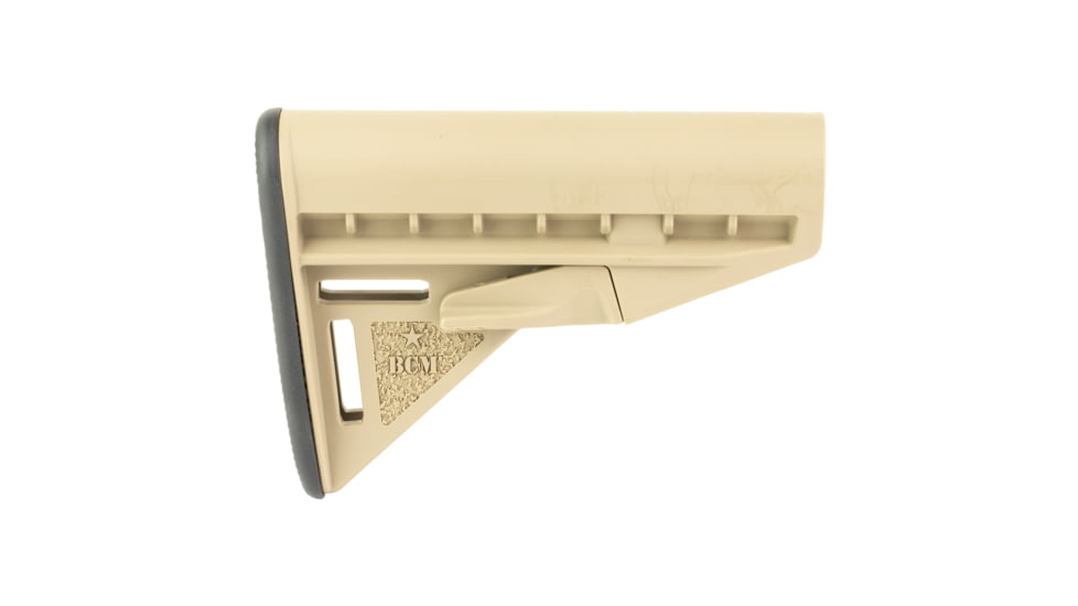 Bravo Company Mod 3 Stock, Fits Mil Spec Buffer Tube, Flat Dark Earth, Includes Rise,r BCM-GFS-MOD-3-K85-FDE