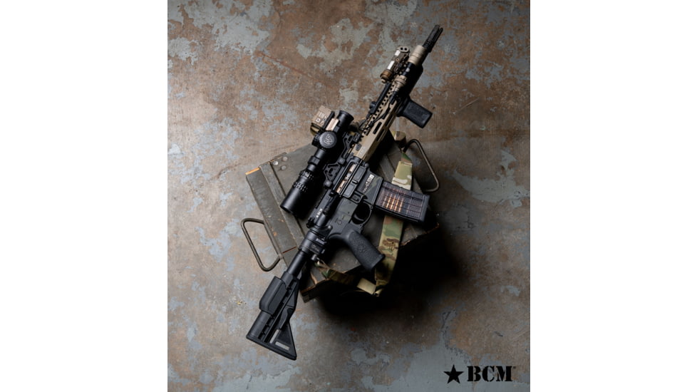 Bravo Company Mod 3 Stock Riser Kit, Fits Bravo Mod 3 Stock, Black, Includes .5 and .8 Friction Fit Risers, BCM-M3R-K85-BLK