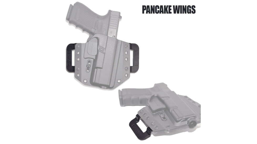 Bravo Concealment BCA OWB Gun Holster, Glock 43,43x,43x MOS, Left Hand, Black, BC10-1034