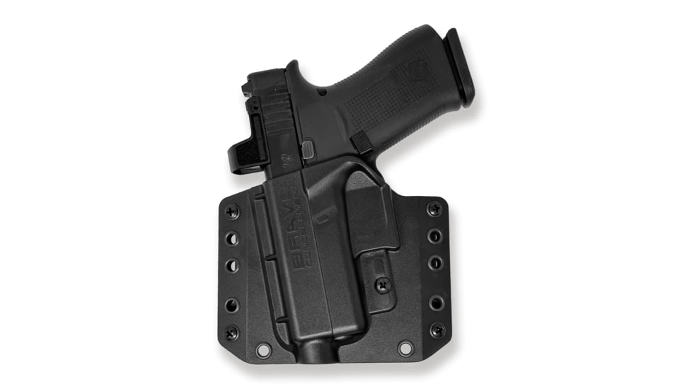 Bravo Concealment BCA OWB Gun Holster, Glock 43,43x,43x MOS, Left Hand, Black, BC10-1034