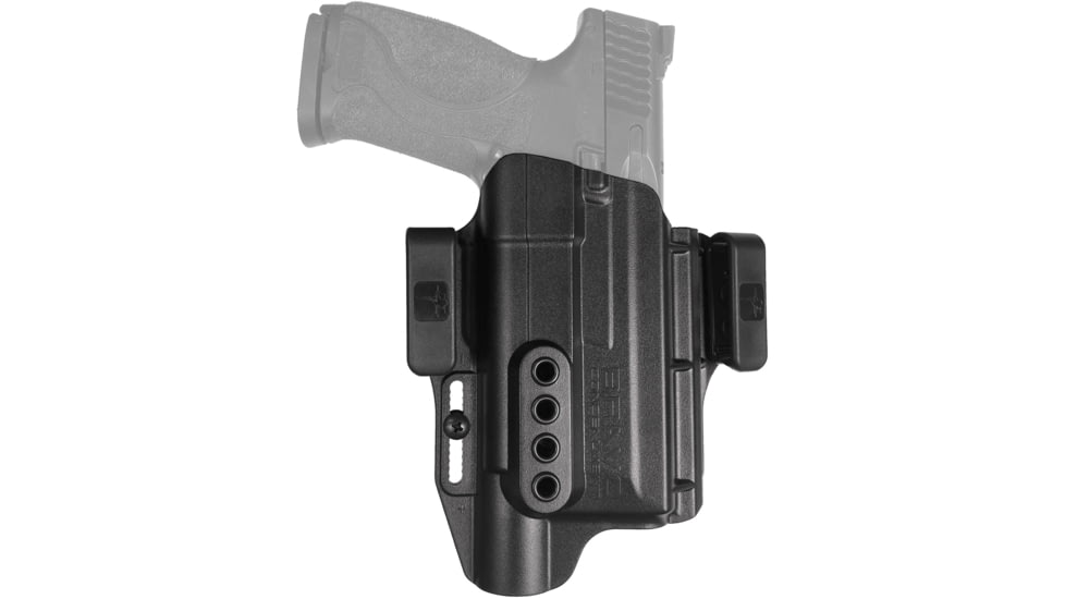 Bravo Concealment IWB Torsion Light Bearing Holster W/ Waistband Clips, S&amp;W M&amp;P 2.0 9/40 Full Size W/SureFire X300, Right Hand, Polymer, Black, BC40-1008