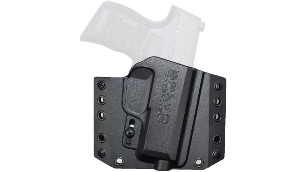 Bravo Concealment OWB BCA 3.0 Holster, Black, Right Hand, Polymer, Sig Sauer P365, Small, 850007014346