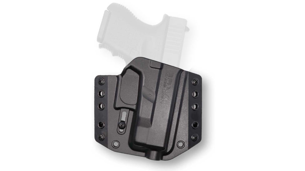 Bravo Concealment OWB BCA 3.0 Holster, Glock 26, 27, 33, Right Hand, 1.50in Belt Loops, Black, Small, 868316000363