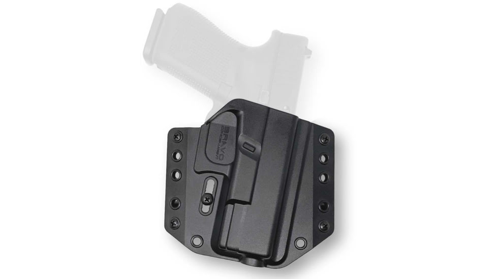 Bravo Concealment OWB BCA 3.0 Holster, Glock 19, 23, 32, 19X, 19 MOS, 45, Gen 3-5, Right Hand, 1.50in Belt Loop, Black, Small, 850007014667