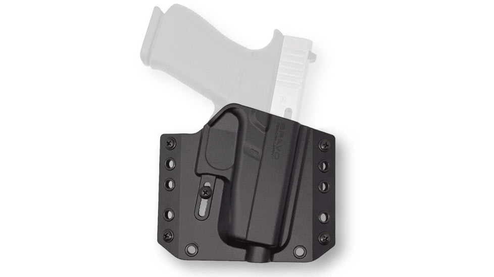 Bravo Concealment OWB BCA 3.0 Holster, Glock 43X, Right Hand, 1.50in Belt loops, Black, Small, 850007014704