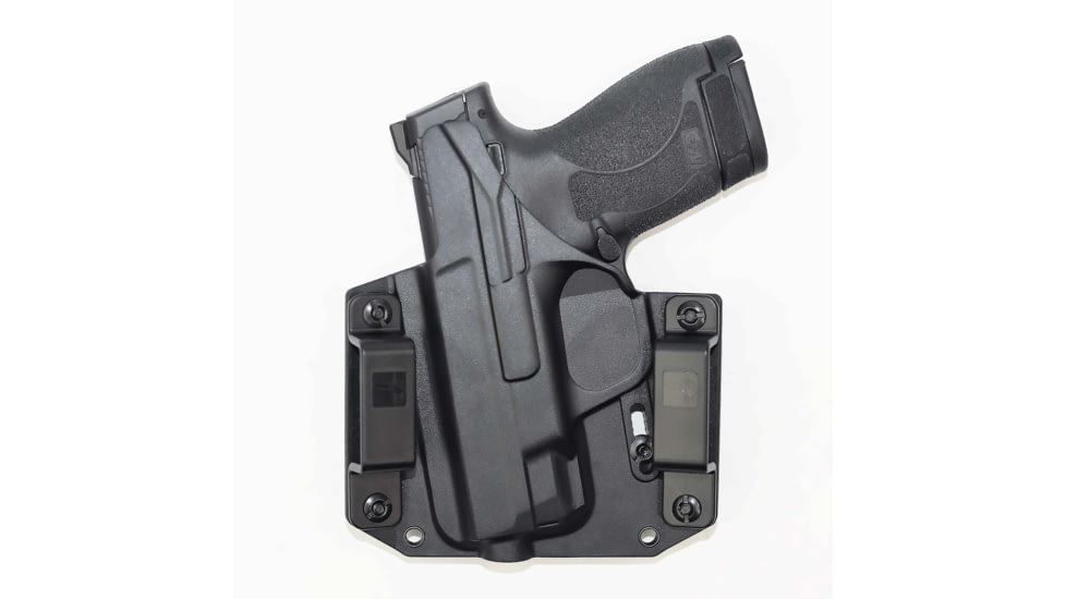 Bravo Concealment OWB BCA 3.0 Holster, S&amp;W, M&amp;P 9,40 Shield, Right Hand, 1.50in Belt Loops, Black, Small, 868316000387