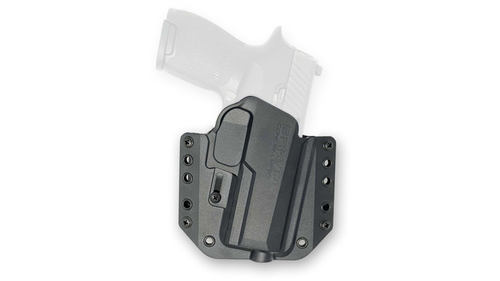 Bravo Concealment OWB BCA 3.0 Holster, Sig Sauer, P320 9,40 Carry,Compact, Right Hand, 1.50in Belt Loops, Black, Small, 854614008590