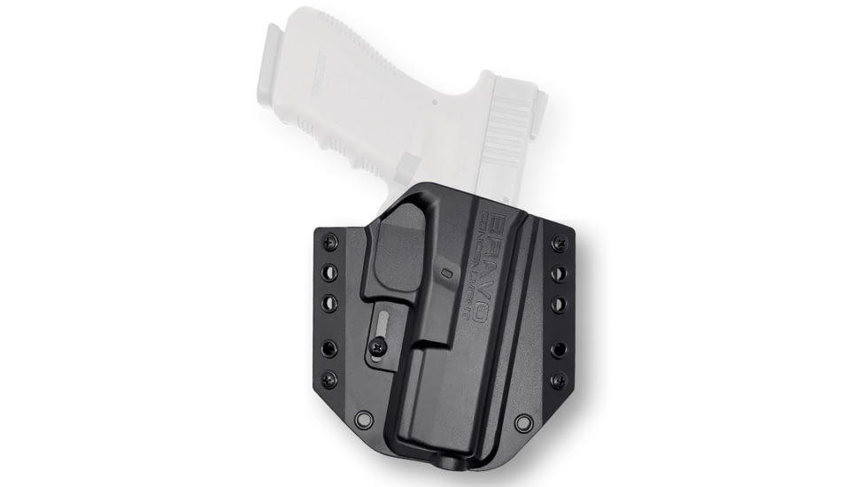 Bravo Concealment OWB BCA 3.0 Holster, Glock, 17, 22, 31, Right Hand, 1.50in Belt Loops, Black, Small, 866023000201