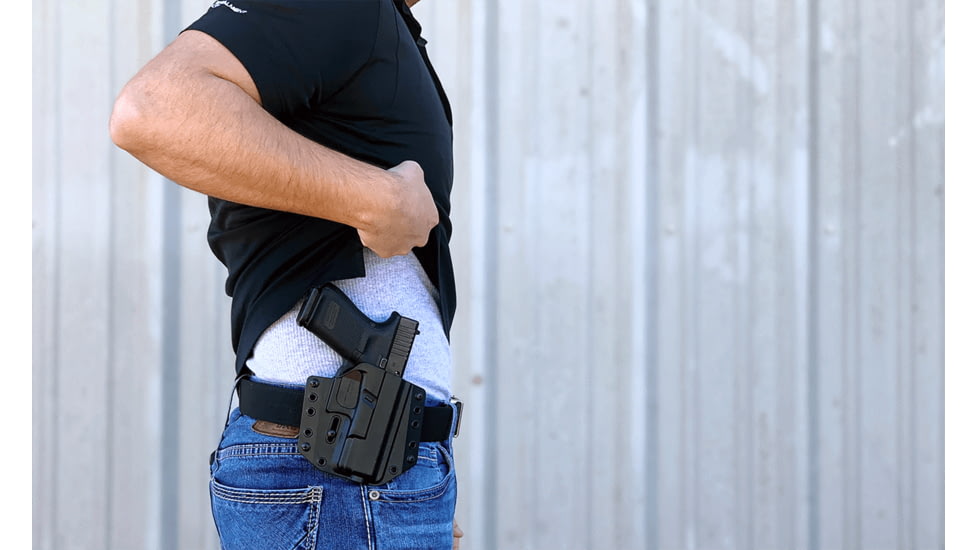 Bravo Concealment OWB BCA 3.0 Holster, Glock 19, 23, 32, 19X, 19 MOS, 45, Gen 3-5, Right Hand, 1.50in Belt Loop, Black, Small, 850007014667