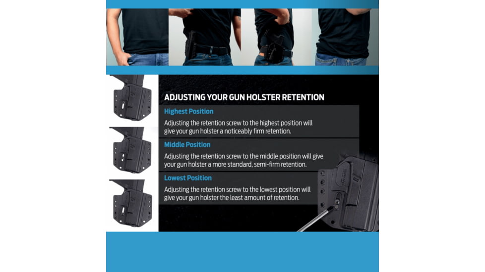Bravo Concealment OWB BCA 3.0 Holster, Glock 19, 23, 32, 19X, 19 MOS, 45, Gen 3-5, Right Hand, 1.50in Belt Loop, Black, Small, 850007014667