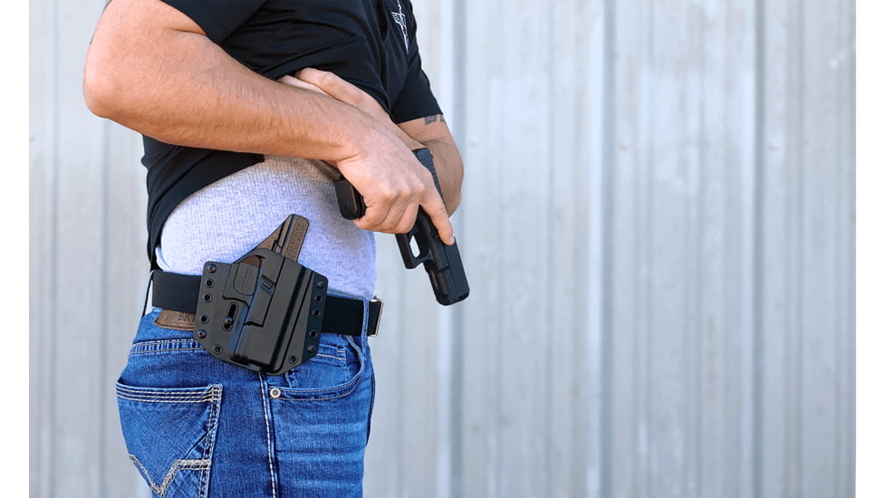 Bravo Concealment OWB BCA 3.0 Holster, Glock 19, 23, 32, 19X, 19 MOS, 45, Gen 3-5, Right Hand, 1.50in Belt Loop, Black, Small, 850007014667