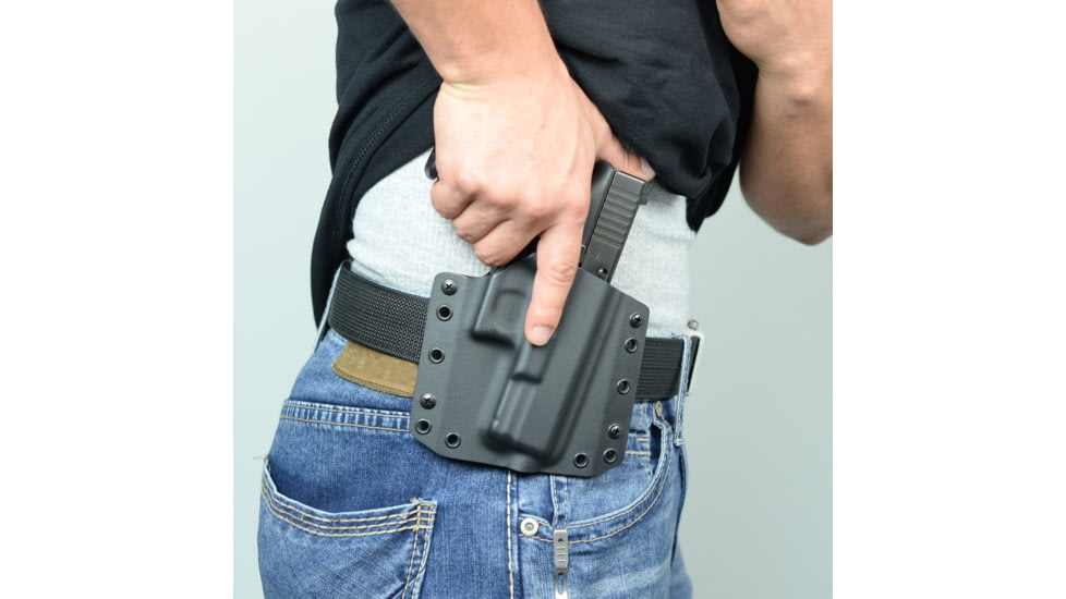 Bravo Concealment OWB BCA 3.0 Holster, Glock 19, 23, 32, 19X, 19 MOS, 45, Gen 3-5, Right Hand, 1.50in Belt Loop, Black, Small, 850007014667