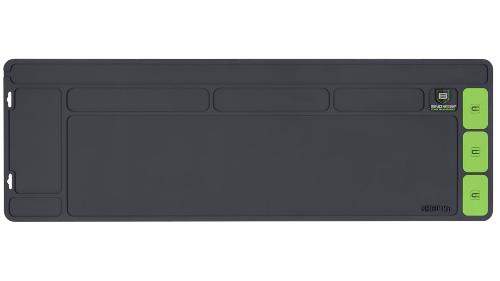 Breakthrough Clean Shield Mat Gray and Green PVC 35.88"x11.88", BTSGMR