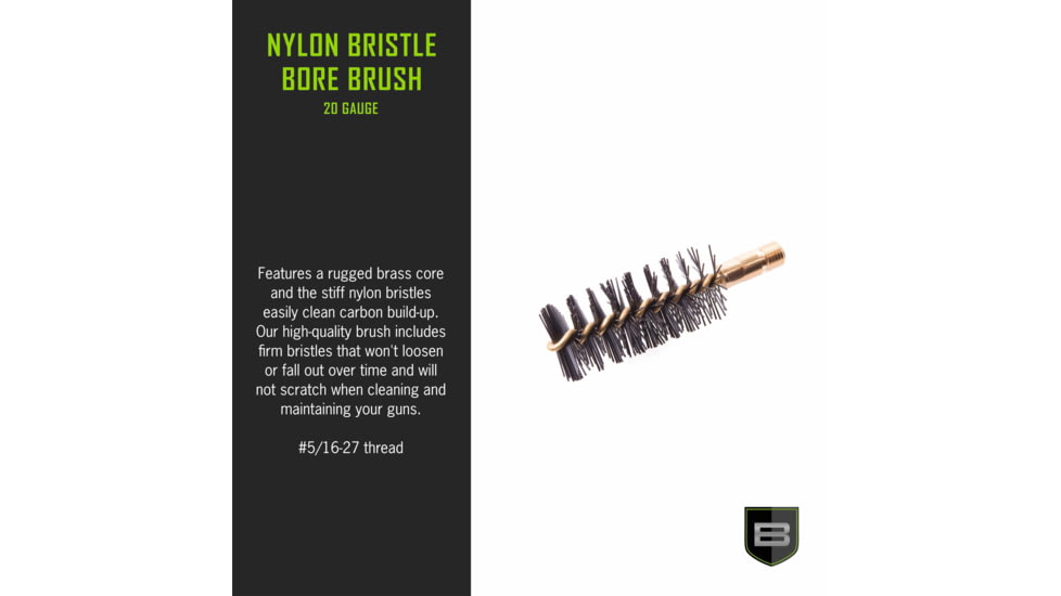 Breakthrough Clean Technologies 20 Gauge Nylon Bristle Bore Brush, BT-20GNBB
