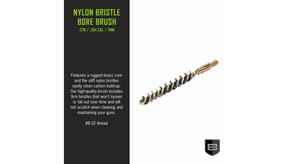 Breakthrough Clean Technologies .270 Cal/.284 Cal/7mm - Nylon Bristle Bore Brush, BT-270/284/7NBB