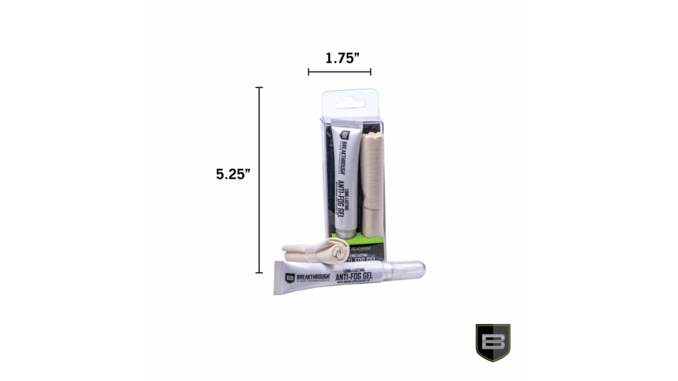 Breakthrough Clean Technologies Anti-fog Gel with Anti-fog cloth kit, 10 ml, BT-AFG-KT