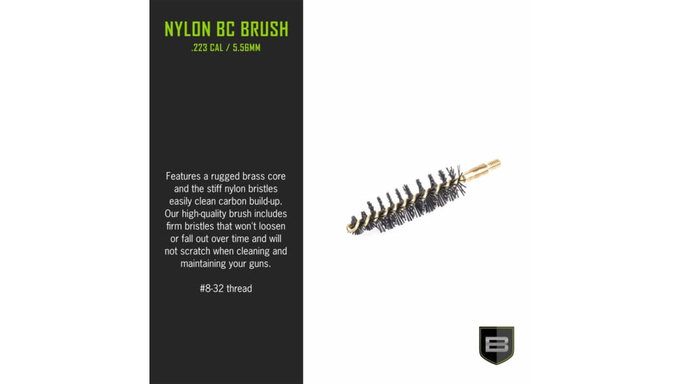 Breakthrough Clean Technologies AR15/M16/M4 .223 Cal/5.56mm Nylon Bolt Carrier Brush, #8-32, BT-223NBCB-AR