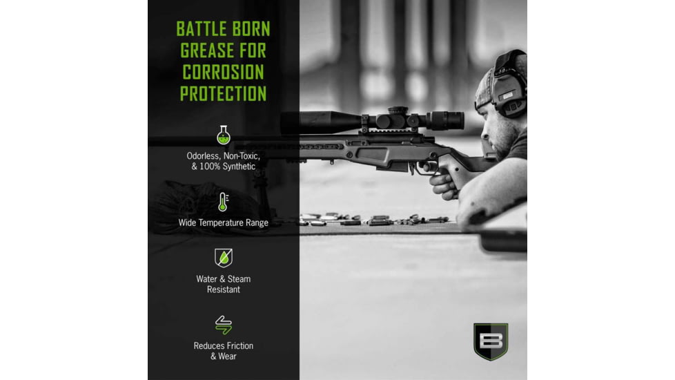 Breakthrough Clean Technologies Battle Born Grease fortified with PTFE, 4 Ounce, BTG-4OZ