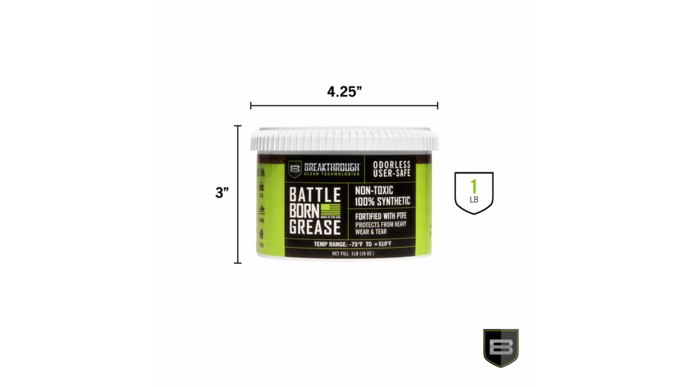 Breakthrough Clean Technologies Battle Born Grease with PTFE - 1lb Tub, BTG-1LB