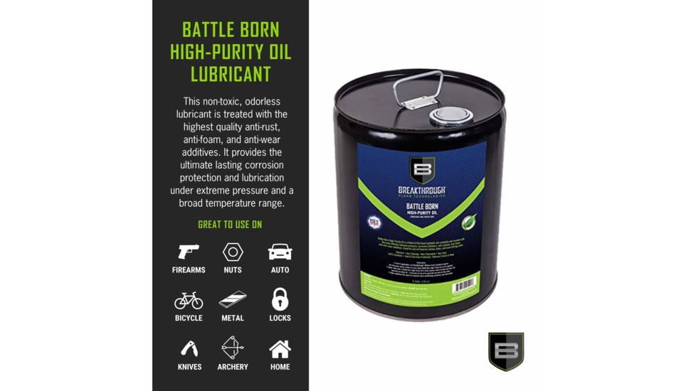Breakthrough Clean Technologies Battle Born High-Purity Oil, Lubricant &amp; Protectant - 5gl Pail, BTO-5GL
