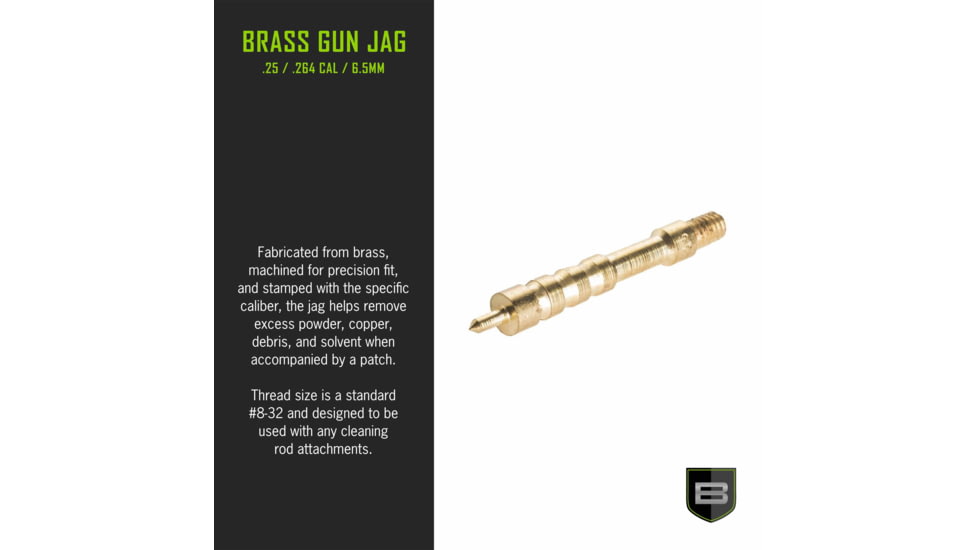 Breakthrough Clean Technologies Brass Cleaning Jag .25cal/6.5mm/254Cal, BT-25/6.5BJ