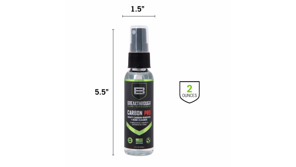 Breakthrough Clean Technologies Carbon Pro - Heavy Carbon Remover &amp; Bore Cleaner - 2oz Pump Spray Bottle, BTCPRO-2OZ