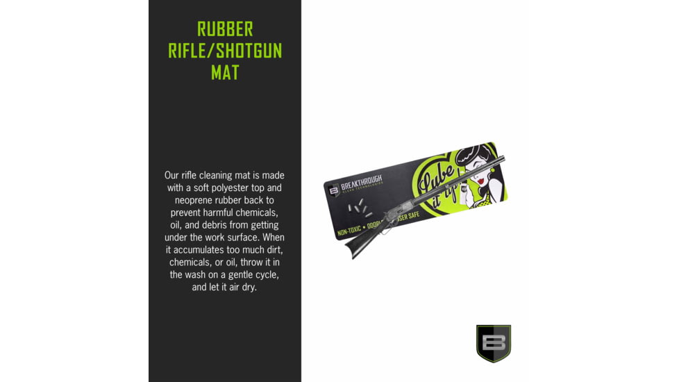 Breakthrough Clean Technologies Clean Rubber Gun Mat - 12x 36, Rifle, BT-RGM-R
