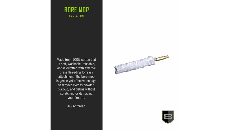 Breakthrough Clean Technologies Cotton Mop .44/.45 Cal, BT-44/45BM