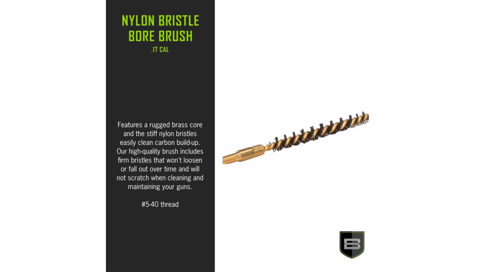 Breakthrough Clean Technologies Nylon Bristle Bore Brush, .17 Cal, BT-17NBB