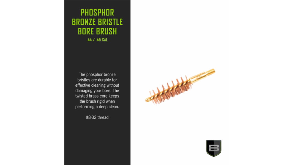Breakthrough Clean Technologies Phosphorus Bronze Bore Brush, .44 Cal, BT-44/45PBBB