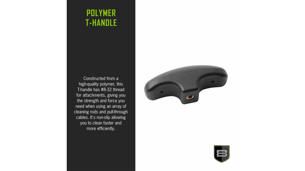 Breakthrough Clean Technologies Polymer T Handle, 8-32 Thread, BT-H-8-32