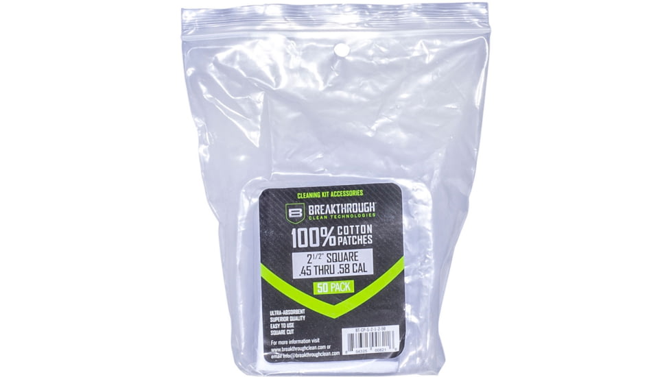 Breakthrough Clean Technologies Square Cotton Patches - 2-1/2in x 2-1/2in - 50pcs/Pack with Plastic Tray, BT-CP-S-2-1/2"-50