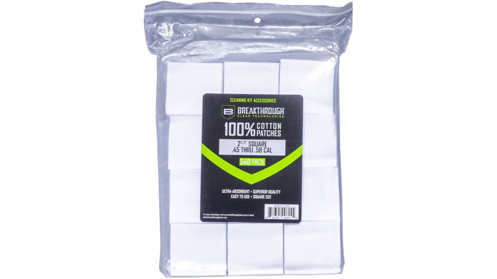 Breakthrough Clean Technologies Square Cotton Patches - 2-1/2in x 2-1/2in - 540pcs/Pack with Plastic Tray, BT-CP-S-2-1/2"-540