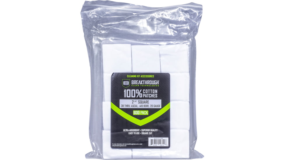 Breakthrough Clean Technologies Square Cotton Patches - 2-1/4in x 2-1/4in - 600pcs/Pack with Plastic Tray, BT-CP-S-2-1/4"-600