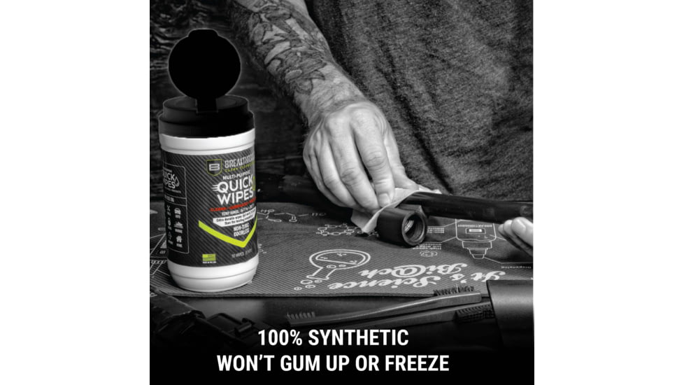 Breakthrough Clean Technologies Synthetic CLP Quick Wipes - 50 Count Canister - 5in x 6in Wipes, 50 Count, BT-CLP-QW-50