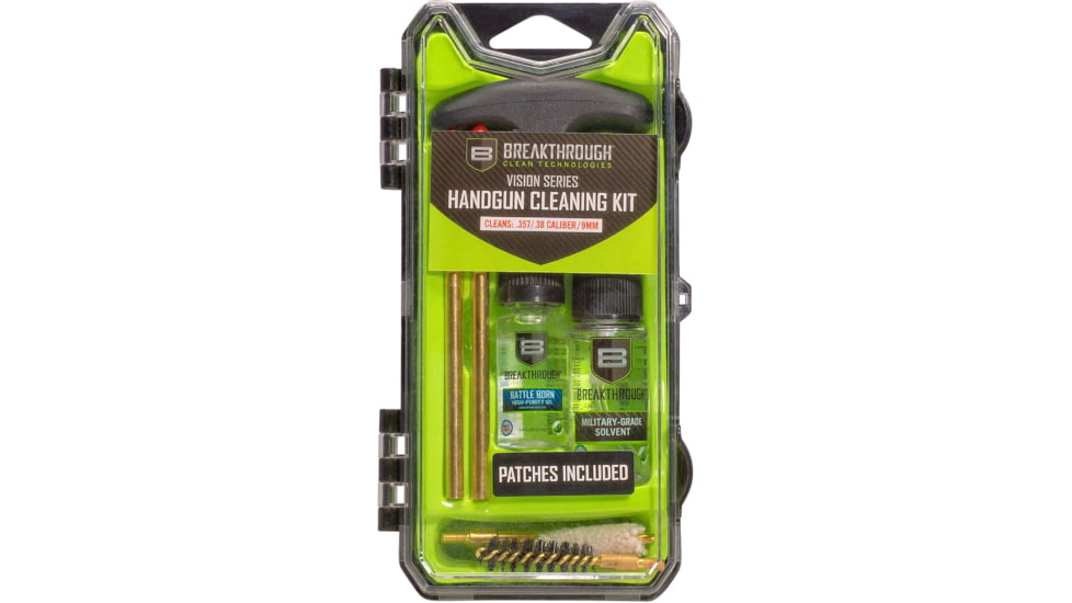 Breakthrough Clean Technologies Vision Series Hard-Case Handgun Cleaning Kit, .35 Caliber/.38 Caliber/9mm, BT-ECC-.357.38.9