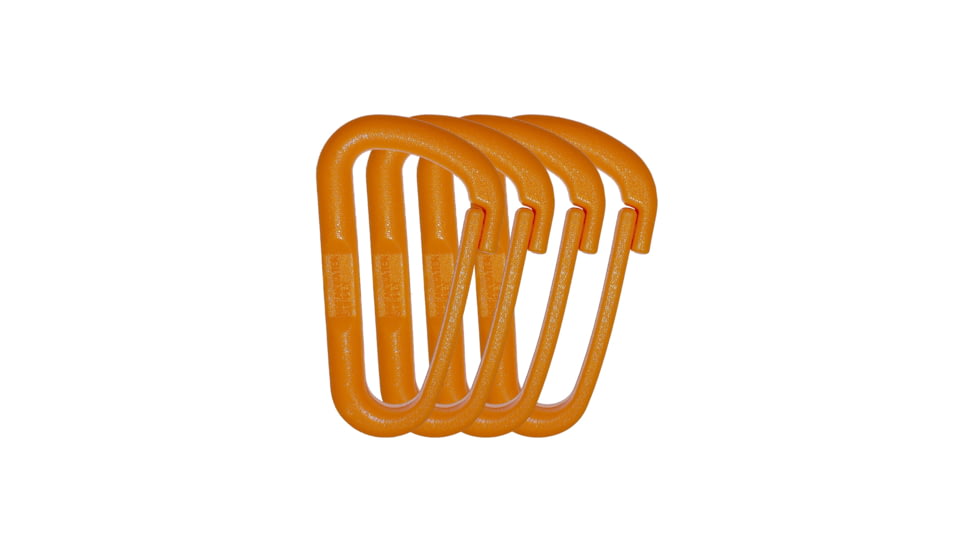 Breakwater Supply Breakwater Supply Hingeless Carabiner 4-Pack - Orange, E7-1SMM-00TD