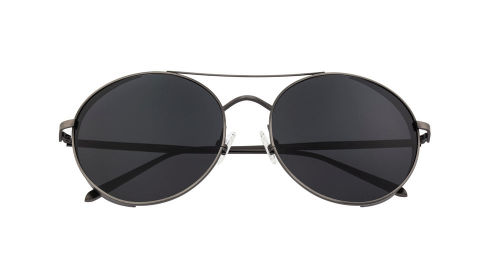 Breed Barlow Sunglasses, Gunmetal Titanium Frame, Black Polarized Lens, Gunmetal/Black, One Size, BSG055GY