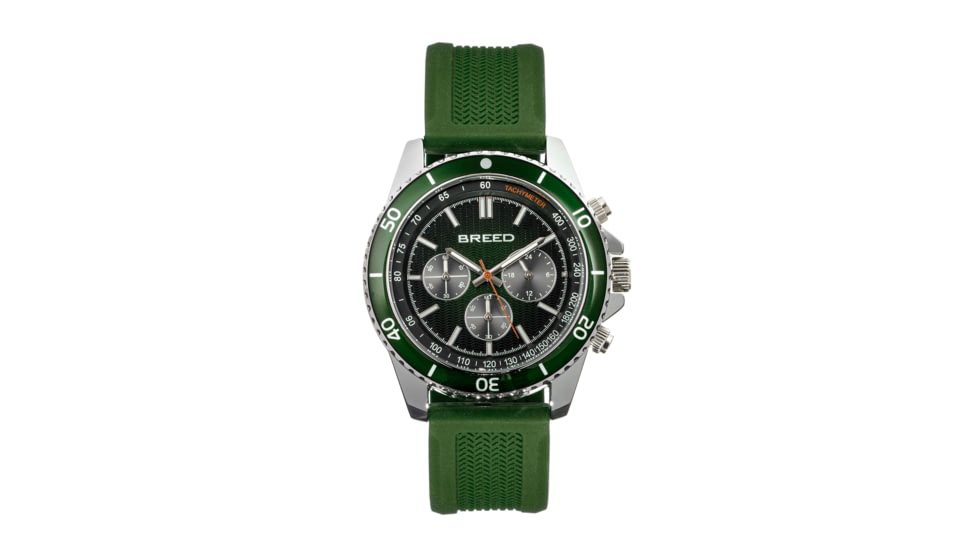 Breed Chronograph Strap Watch, Green, BRD9101, Green, One Size, BRD9101