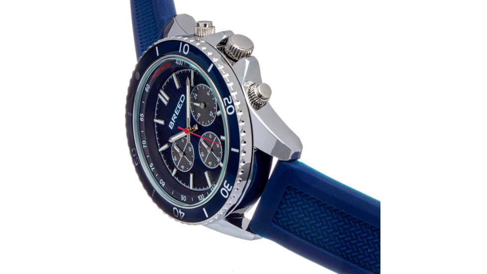 Breed Chronograph Strap Watch, Navy, BRD9102, Navy, One Size, BRD9102