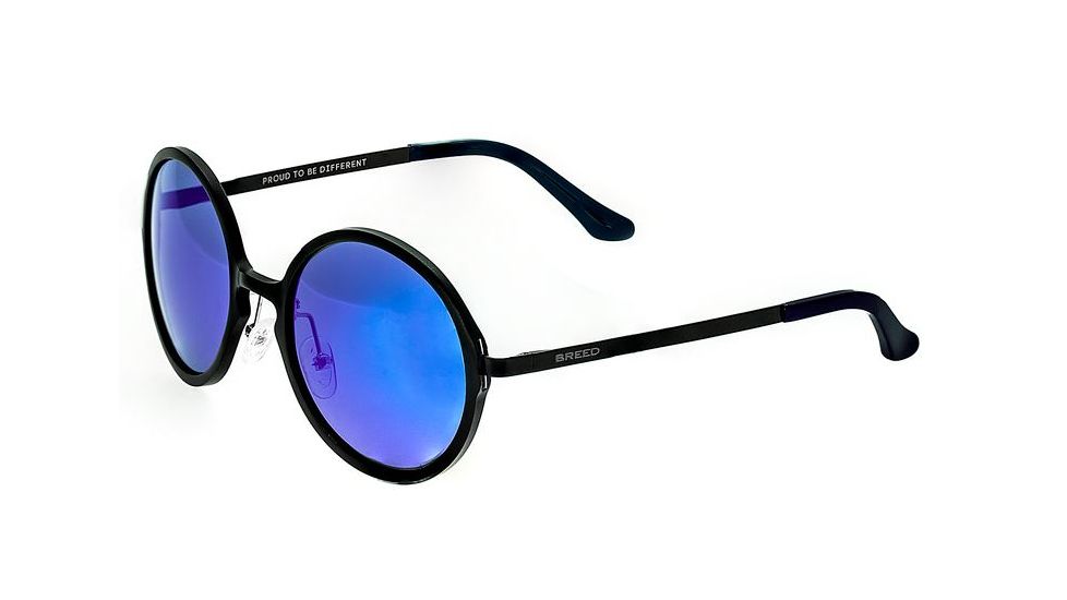 Breed Corvus Sunglasses, Black Titanium Frame, Blue Lens BSG025BK