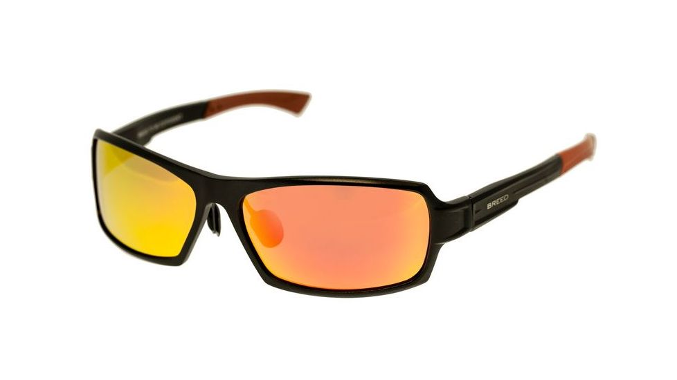 Breed Cosmos Sunglasses, Black Titanium Frame, Red-Yellow Lens BSG013BK