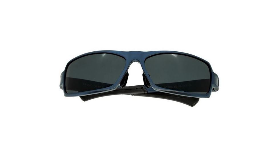 Breed Cosmos Sunglasses, Blue Titanium Frame, Black Lens BSG013BL