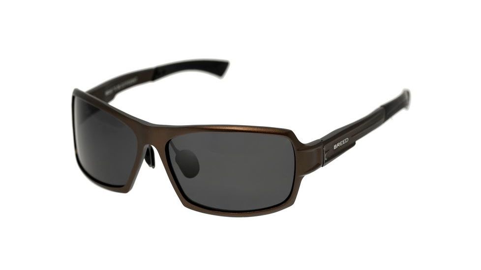 Breed Cosmos Sunglasses, Brown Titanium Frame, Black Lens BSG013BN