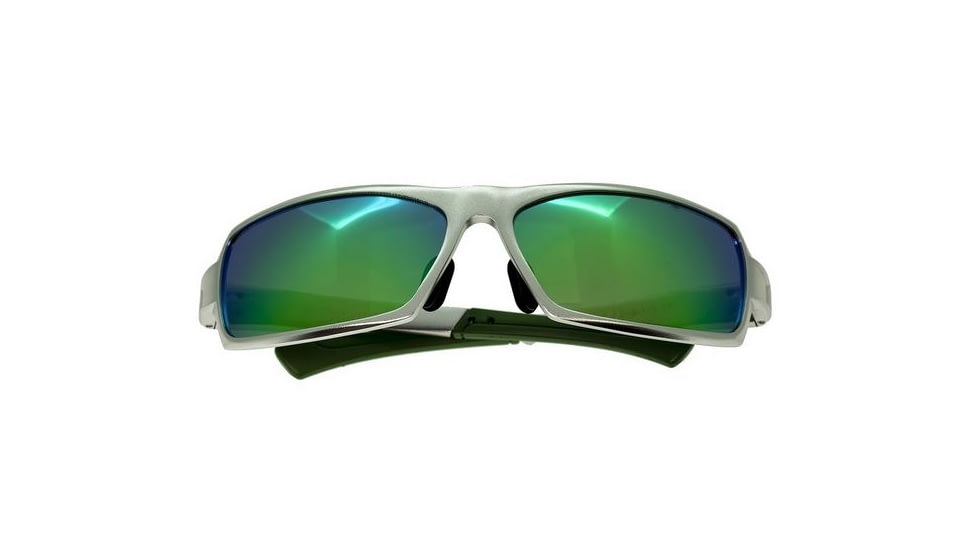 Breed Cosmos Sunglasses, Silver Titanium Frame, Blue-Green Lens BSG013SR