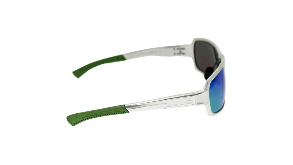 Breed Cosmos Sunglasses, Silver Titanium Frame, Blue-Green Lens BSG013SR
