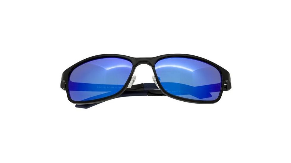 Breed Hydra Sunglasses, Black Titanium Frame, Blue-Gradient Lens BSG022BK