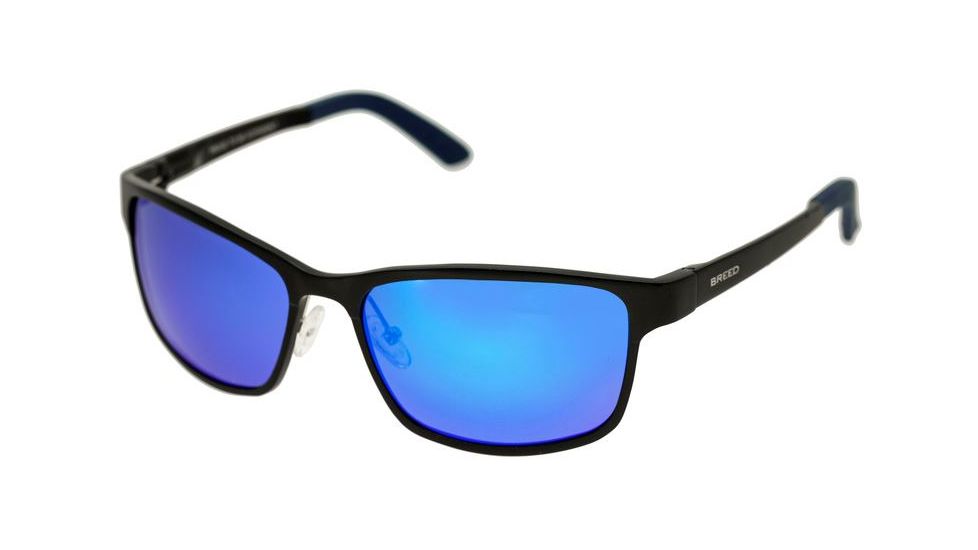 Breed Hydra Sunglasses, Black Titanium Frame, Blue-Gradient Lens BSG022BK