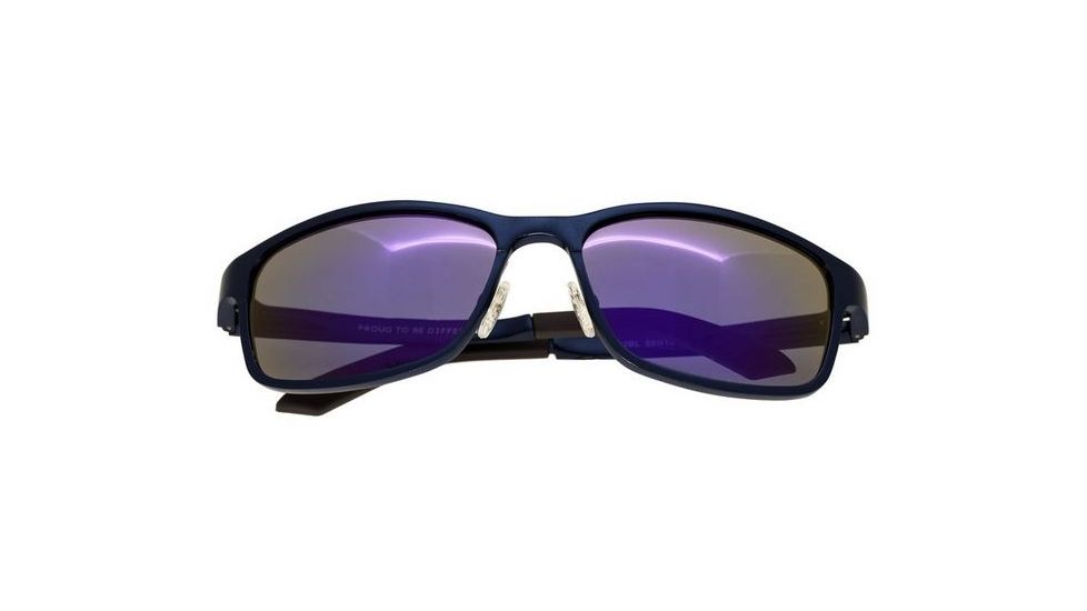 Breed Hydra Sunglasses, Blue Titanium Frame, Purple-Blue Lens BSG022BL