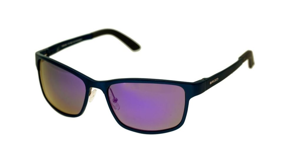 Breed Hydra Sunglasses, Blue Titanium Frame, Purple-Blue Lens BSG022BL